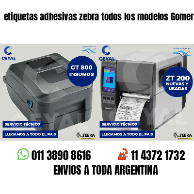 etiquetas adhesivas zebra todos los modelos Gomerías