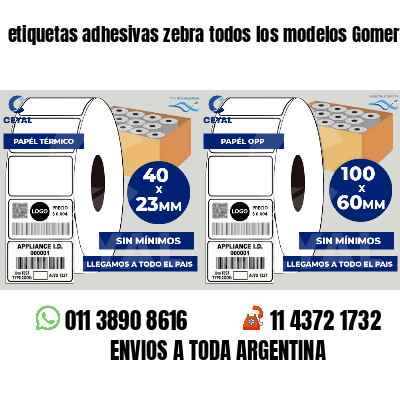 etiquetas adhesivas zebra todos los modelos Gomerías