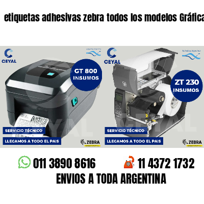 etiquetas adhesivas zebra todos los modelos Gráficas