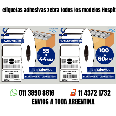 etiquetas adhesivas zebra todos los modelos Hospitales