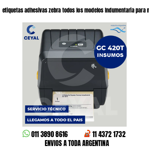 etiquetas adhesivas zebra todos los modelos Indumentaria para niños