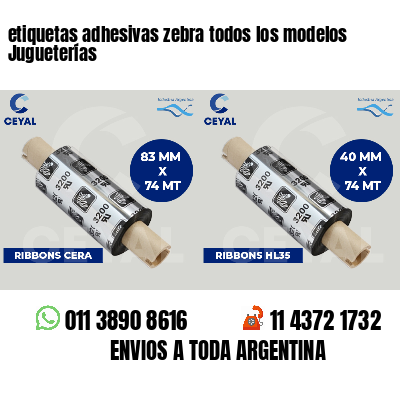 etiquetas adhesivas zebra todos los modelos Jugueterías