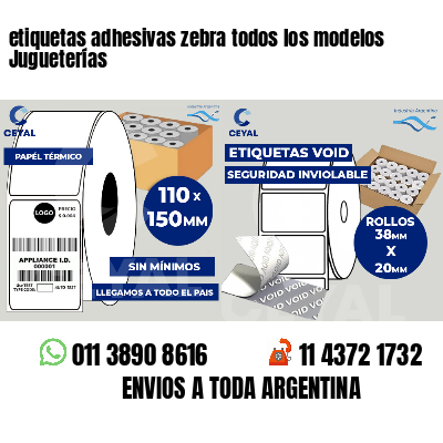 etiquetas adhesivas zebra todos los modelos Jugueterías