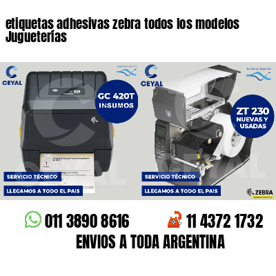etiquetas adhesivas zebra todos los modelos Jugueterías