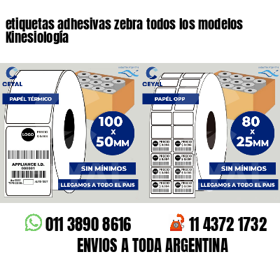 etiquetas adhesivas zebra todos los modelos Kinesiología