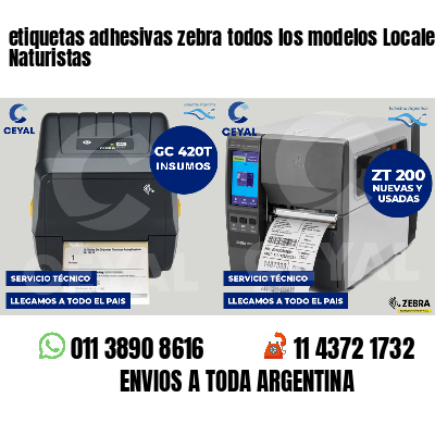 etiquetas adhesivas zebra todos los modelos Locales Naturistas