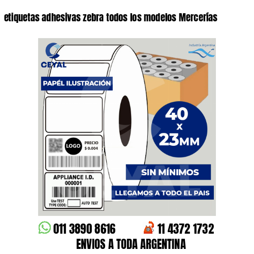 etiquetas adhesivas zebra todos los modelos Mercerías