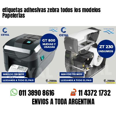 etiquetas adhesivas zebra todos los modelos Papelerías