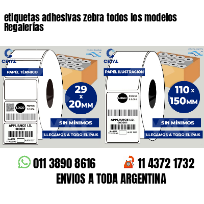 etiquetas adhesivas zebra todos los modelos Regalerías