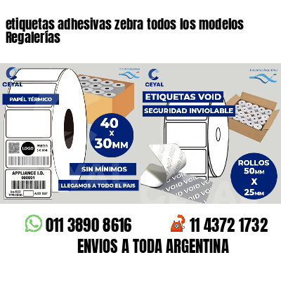 etiquetas adhesivas zebra todos los modelos Regalerías