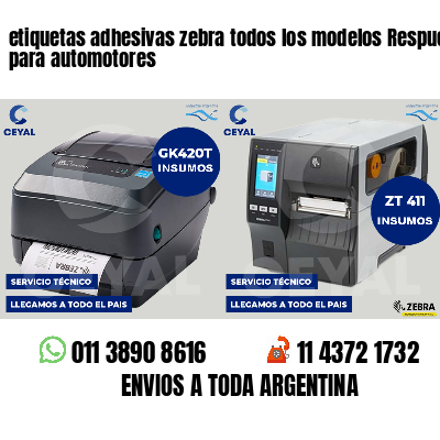 etiquetas adhesivas zebra todos los modelos Respuestos para automotores