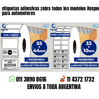 etiquetas adhesivas zebra todos los modelos Respuestos para automotores