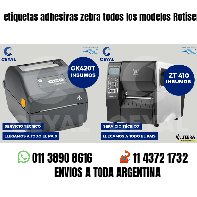 etiquetas adhesivas zebra todos los modelos Rotisería