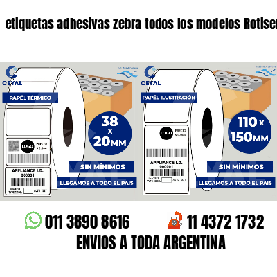 etiquetas adhesivas zebra todos los modelos Rotisería