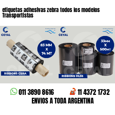 etiquetas adhesivas zebra todos los modelos Transportistas