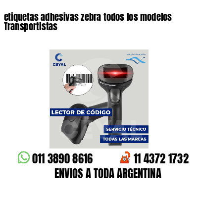 etiquetas adhesivas zebra todos los modelos Transportistas