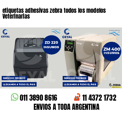etiquetas adhesivas zebra todos los modelos Veterinarias