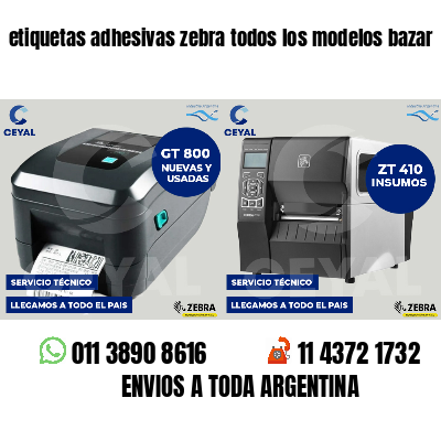 etiquetas adhesivas zebra todos los modelos bazar