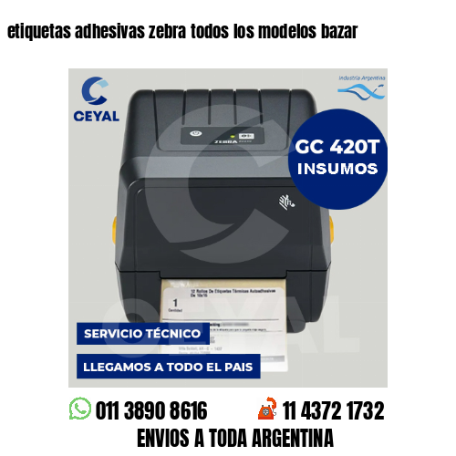 etiquetas adhesivas zebra todos los modelos bazar