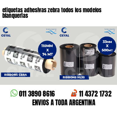 etiquetas adhesivas zebra todos los modelos blanquerías