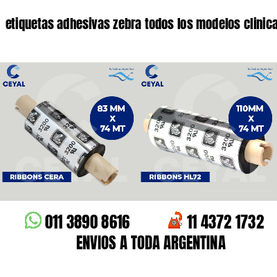 etiquetas adhesivas zebra todos los modelos clinicas