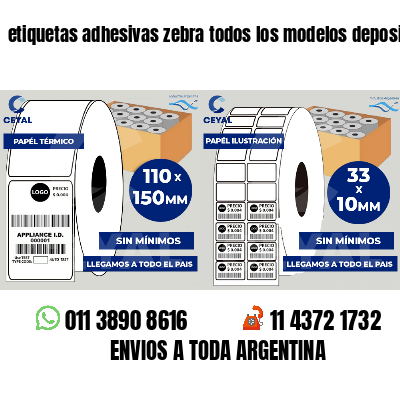 etiquetas adhesivas zebra todos los modelos depositos
