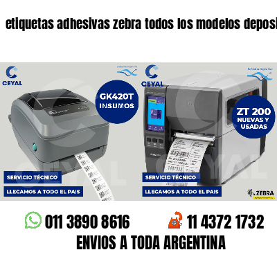 etiquetas adhesivas zebra todos los modelos depositos