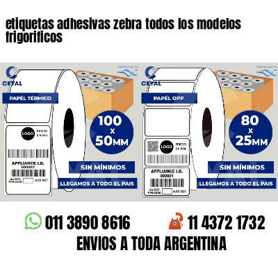 etiquetas adhesivas zebra todos los modelos frigorificos
