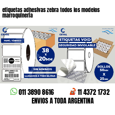 etiquetas adhesivas zebra todos los modelos marroquinería