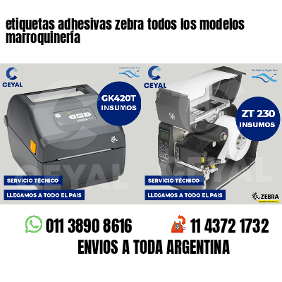 etiquetas adhesivas zebra todos los modelos marroquinería