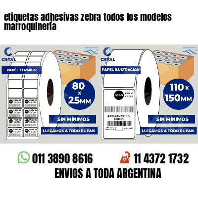 etiquetas adhesivas zebra todos los modelos marroquinería