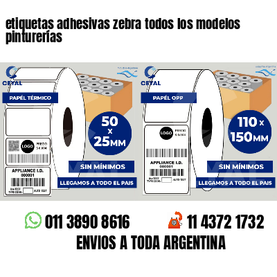 etiquetas adhesivas zebra todos los modelos pinturerías