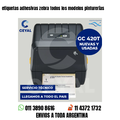 etiquetas adhesivas zebra todos los modelos pinturerías