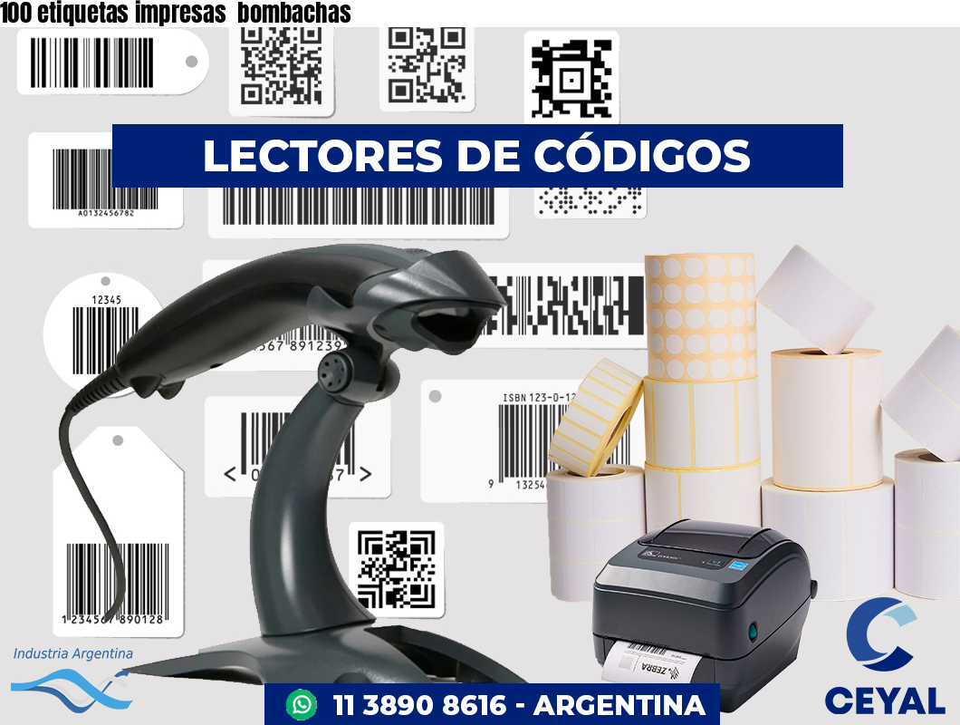100 etiquetas impresas bombachas