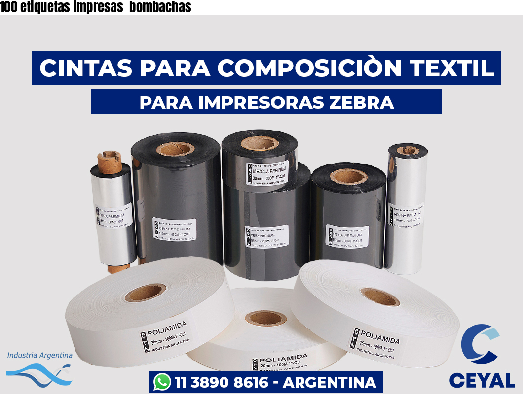 100 etiquetas impresas  bombachas