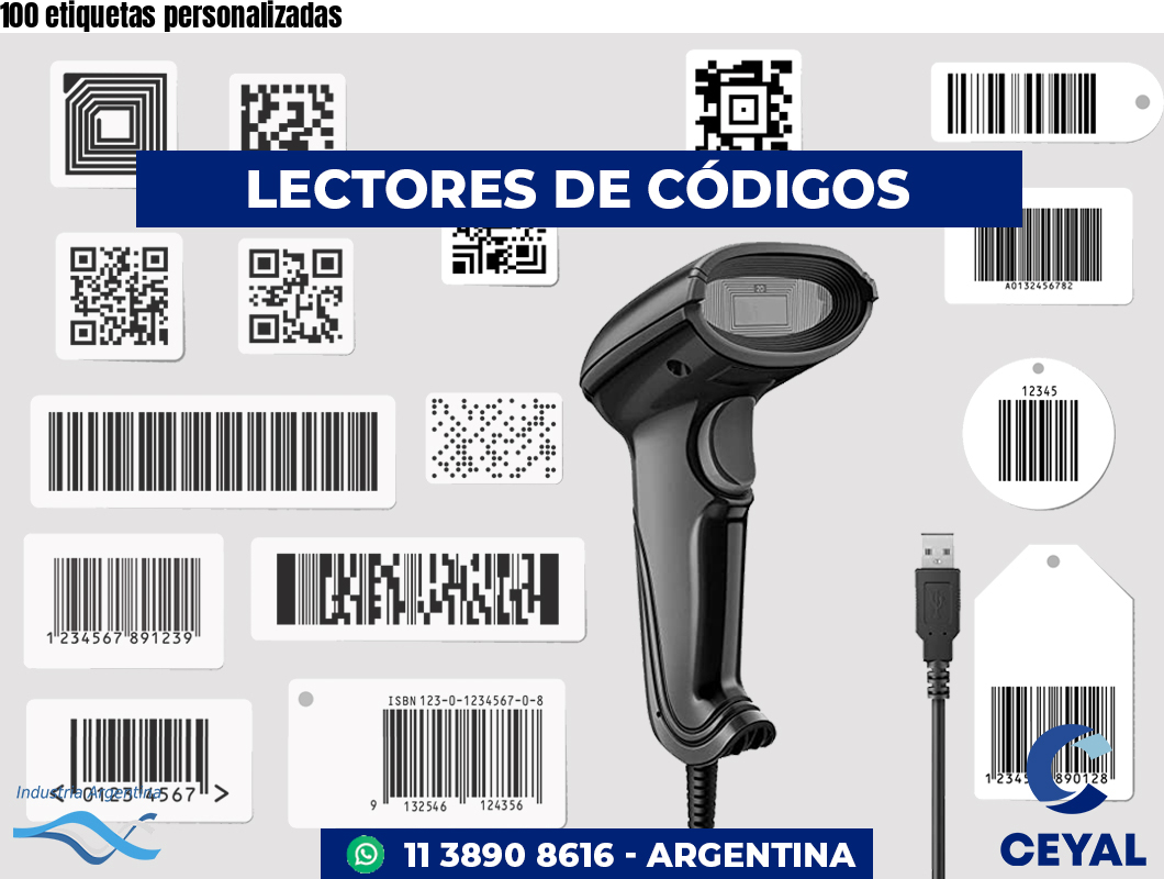 100 etiquetas personalizadas