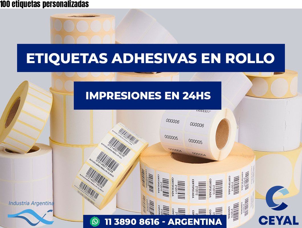 100 etiquetas personalizadas
