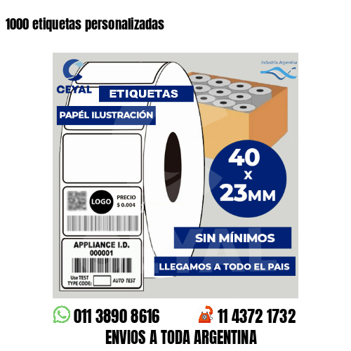 1000 etiquetas personalizadas
