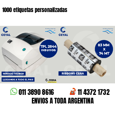 1000 etiquetas personalizadas
