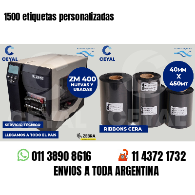 1500 etiquetas personalizadas