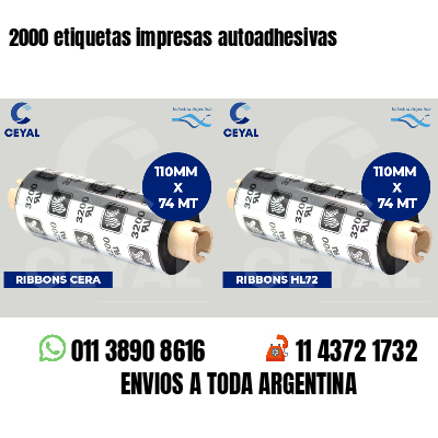 2000 etiquetas impresas autoadhesivas