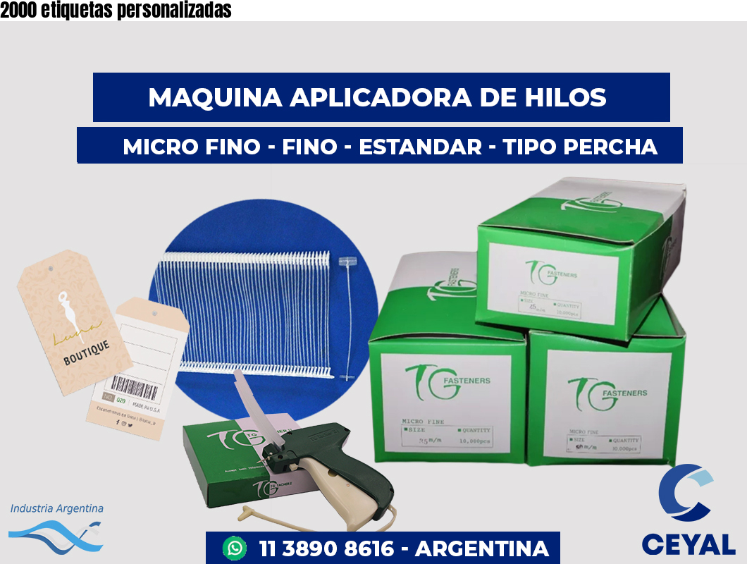 2000 etiquetas personalizadas