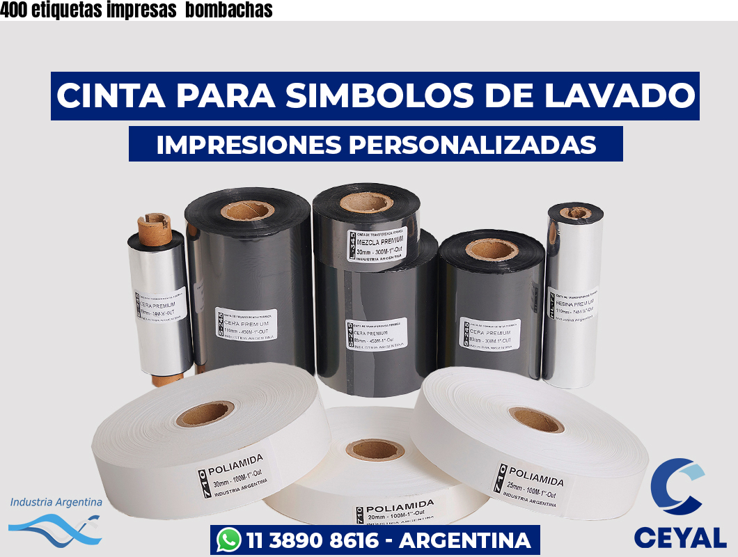400 etiquetas impresas  bombachas