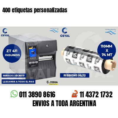 400 etiquetas personalizadas