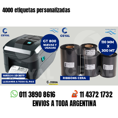 4000 etiquetas personalizadas