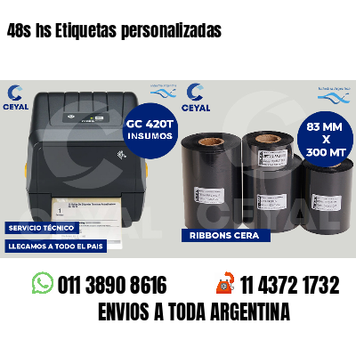 48s hs Etiquetas personalizadas