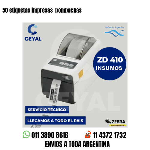 50 etiquetas impresas bombachas