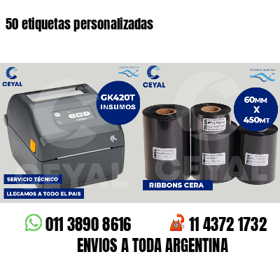 50 etiquetas personalizadas