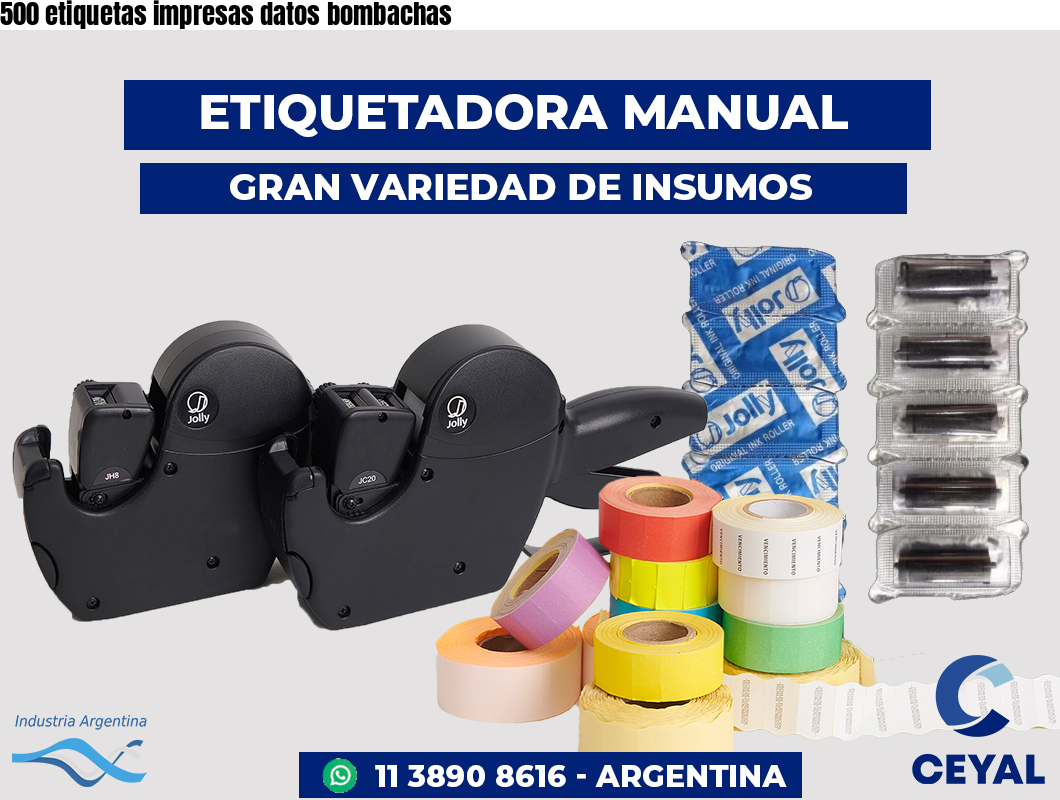 500 etiquetas impresas datos bombachas