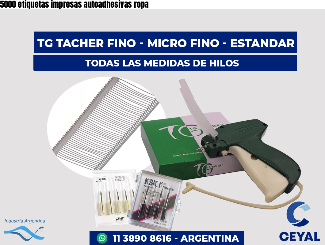 5000 etiquetas impresas autoadhesivas ropa